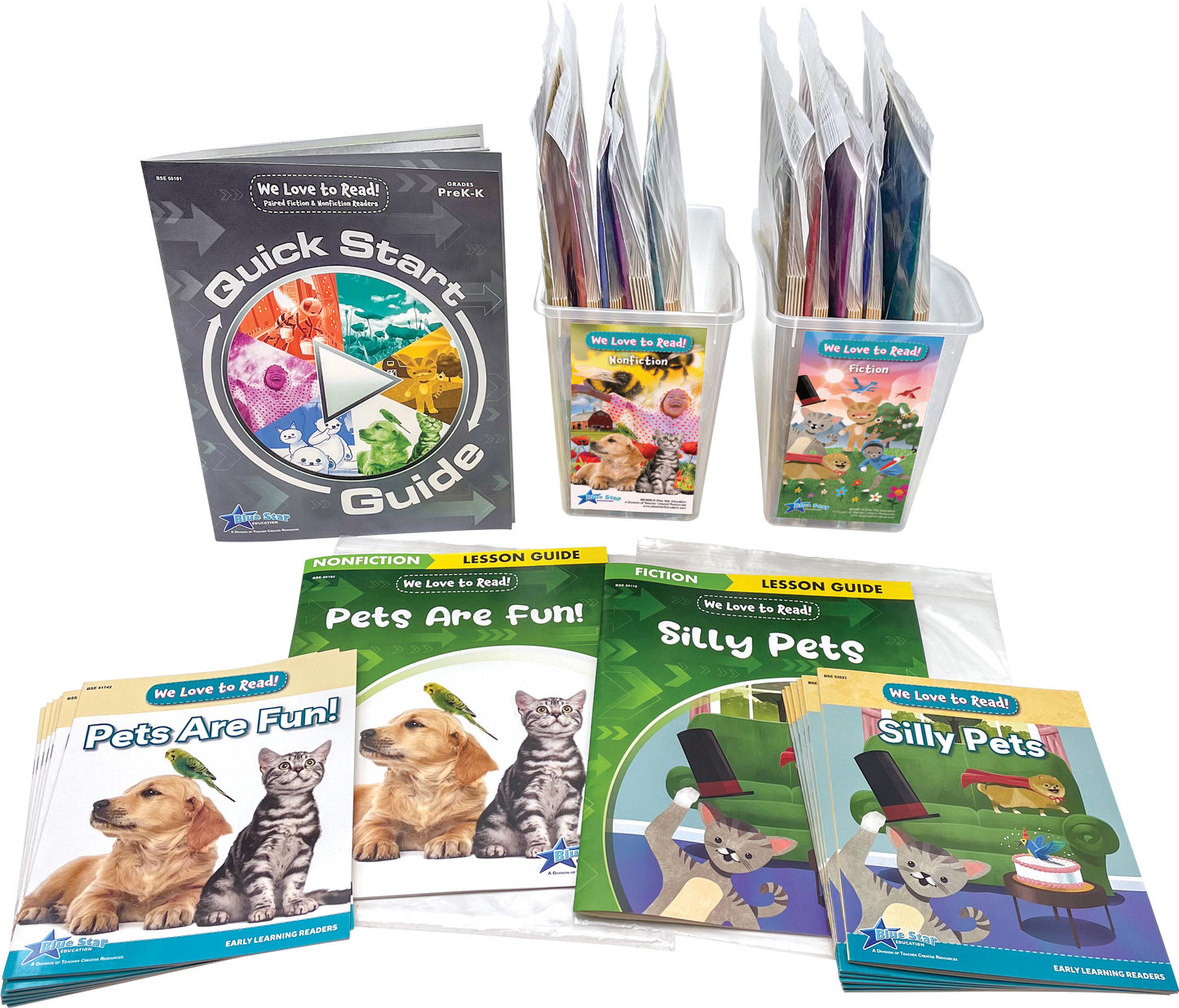 We Love to Read! Fiction & Nonfiction Paired Readers Complete Kit for PreK-K