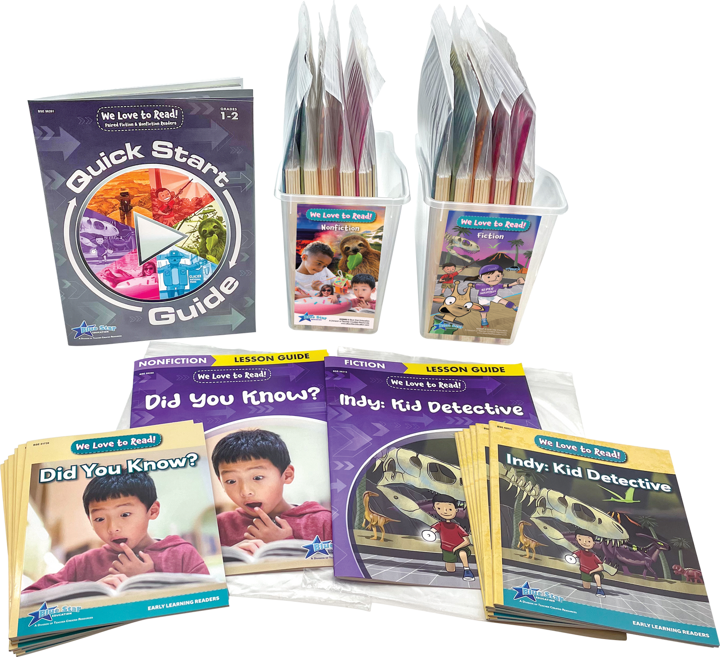 We Love to Read! Fiction & Nonfiction Paired Readers Complete Kit for Grades 1-2