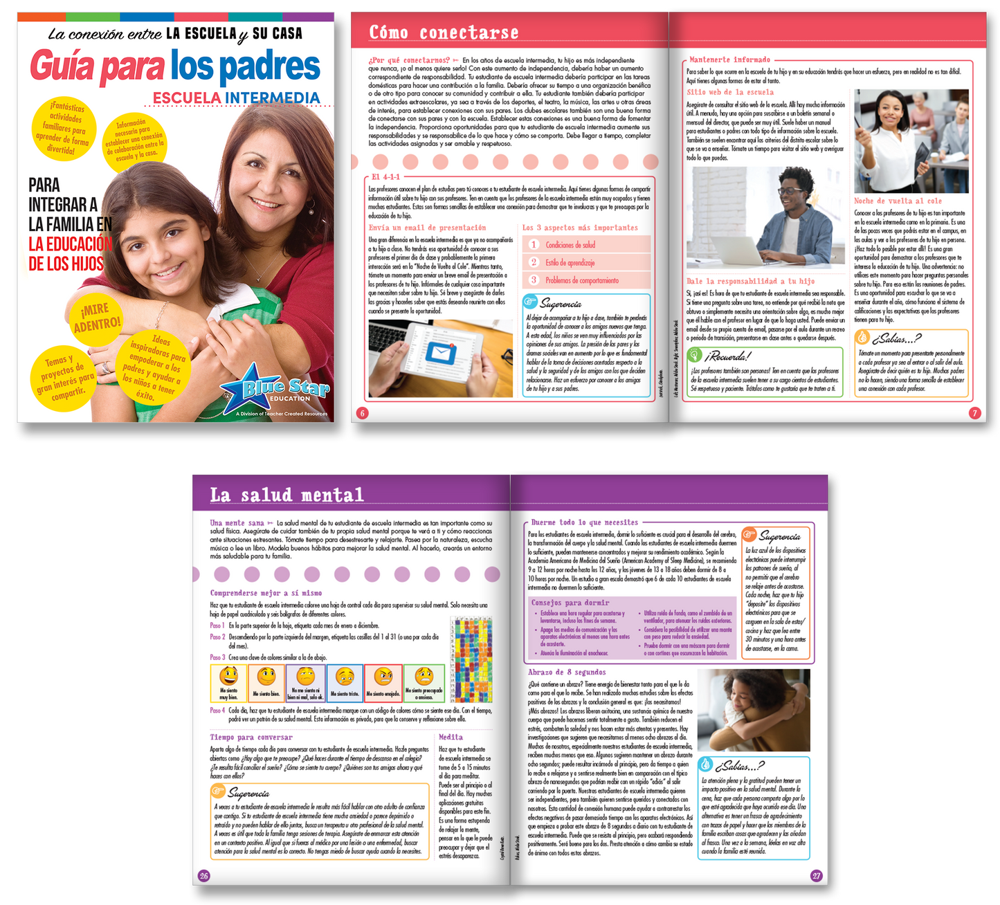 Connecting Home & School Parent Guide for Middle School - 6-Pack - Spanish