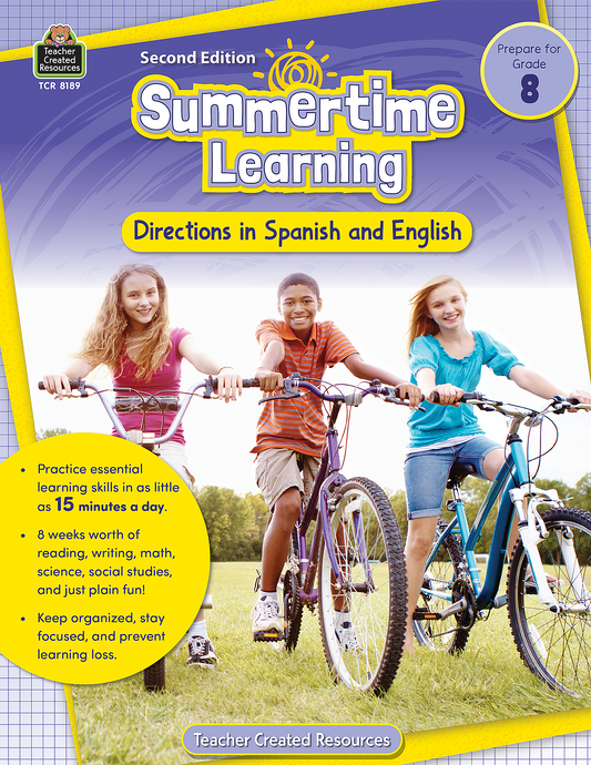 Summertime Learning Grade 8 - Spanish Directions