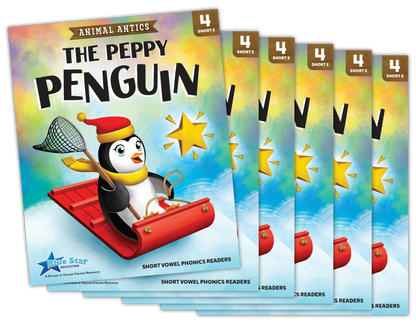 Animal Antics: The Peppy Penguin - Short Vowel e Reader - 6 Pack