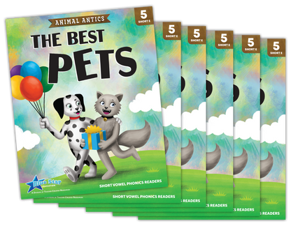 Animal Antics: The Best Pets - Short Vowel e Reader - 6 Pack