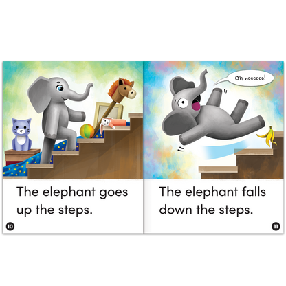 Animal Antics: The Messy Elephant - Short Vowel e Reader - 6 Pack