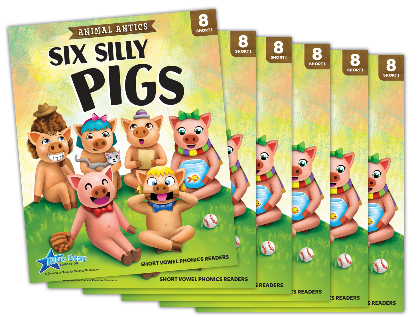 Animal Antics: Six Silly Pigs - Short Vowel i Reader - 6 Pack