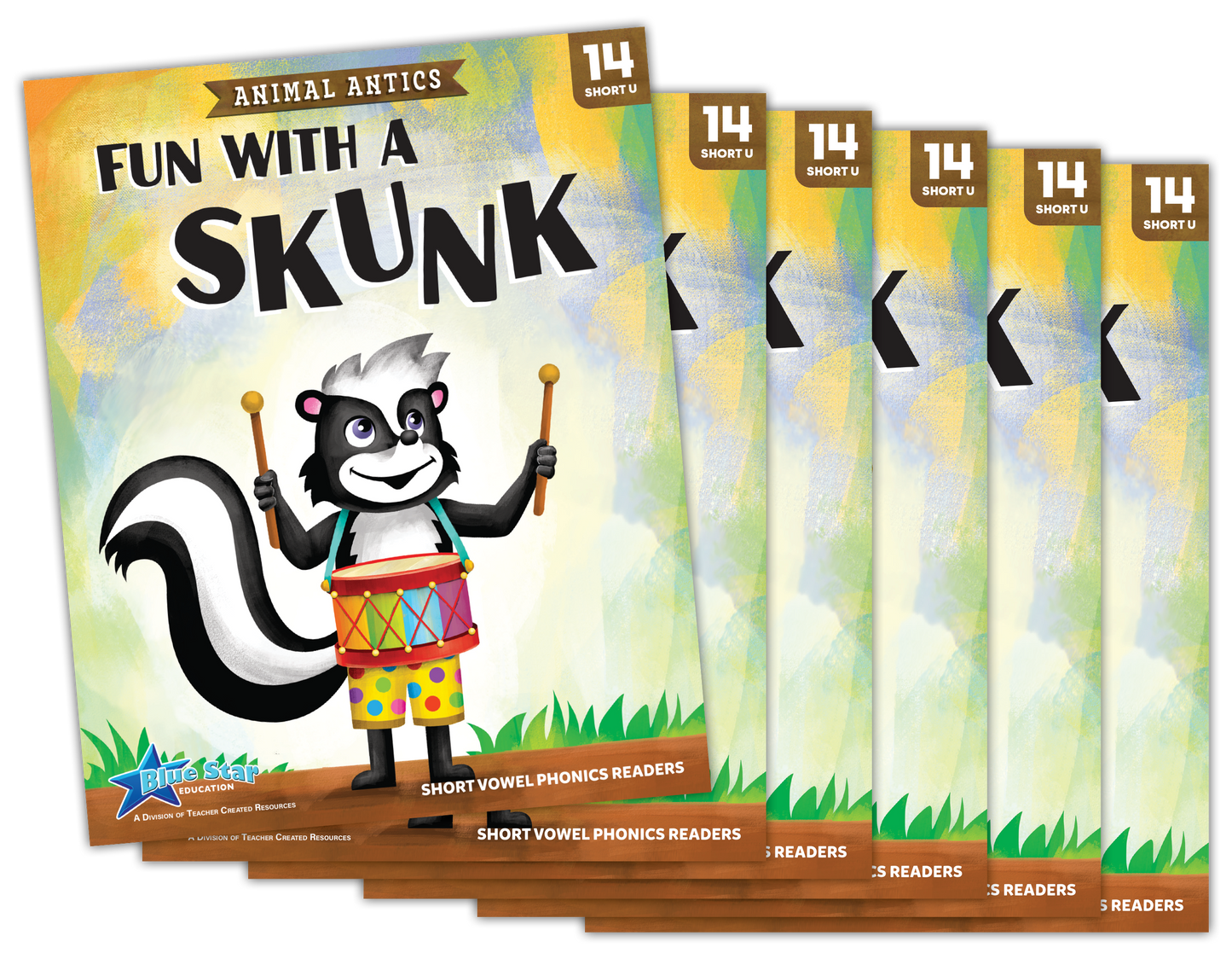 Animal Antics: Fun with a Skunk - Short Vowel u Reader - 6 Pack