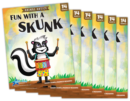 Animal Antics: Fun with a Skunk - Short Vowel u Reader - 6 Pack