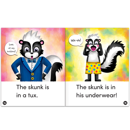 Animal Antics: Fun with a Skunk - Short Vowel u Reader - 6 Pack