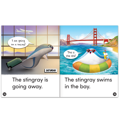 Animal Antics: Seven Days with a Stingray - Long a Vowel Reader - 6 Pack