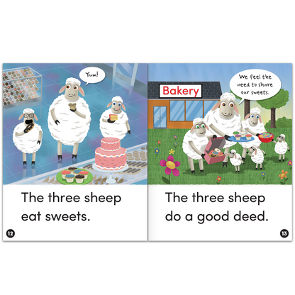 Animal Antics: The Three Sheep - Long e Vowel Reader - 6 Pack