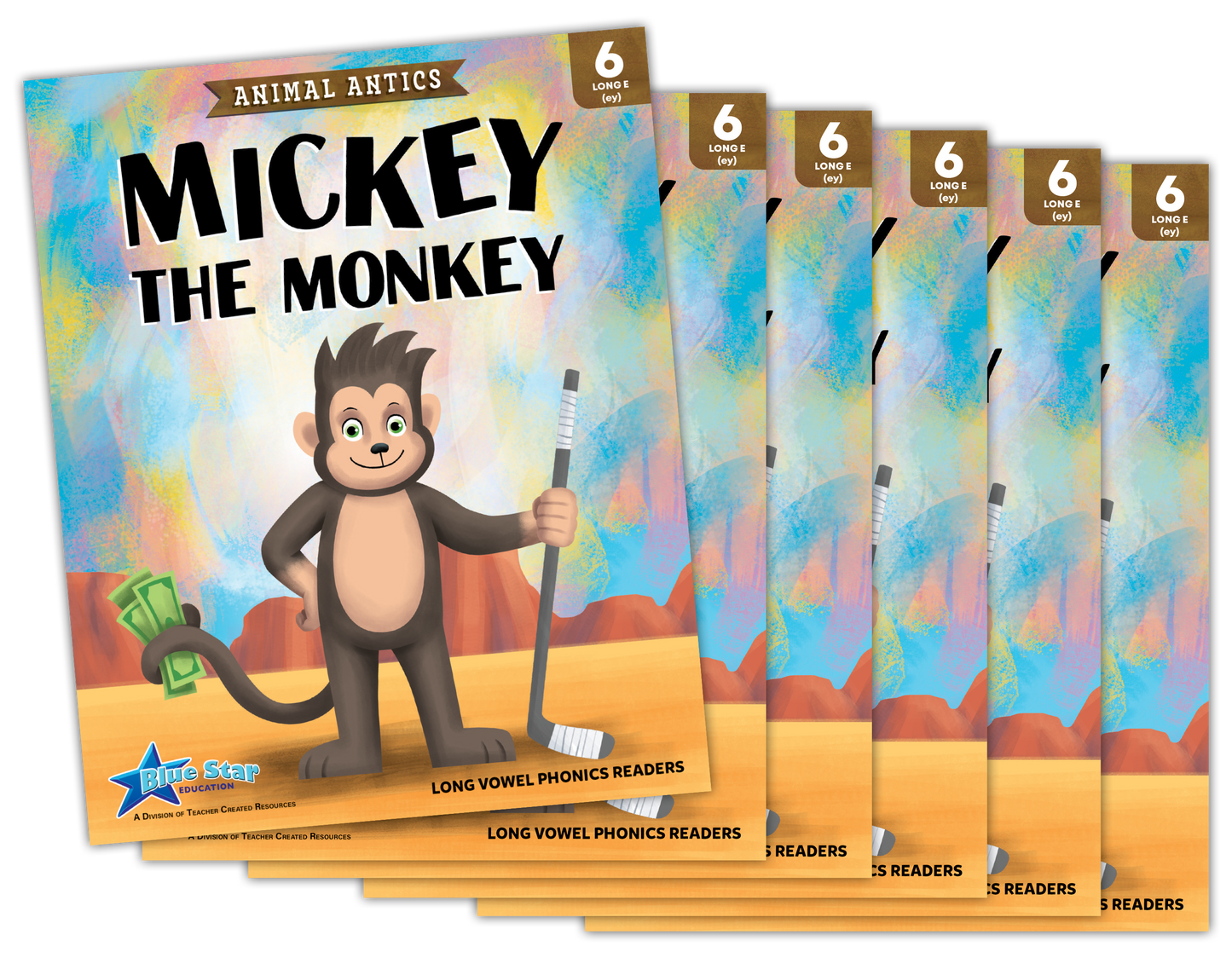 Animal Antics: Mickey the Monkey - Long e Vowel Reader - 6 Pack