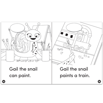 Animal Antics: Gail the Snail - Long a Vowel Reader (B/W version) - 6 pack